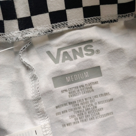 VANS NEW High-Rise Checkered Legging Shorts - Picture 9 of 12
